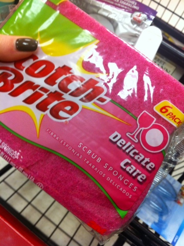 Why do the "delicate" sponges have to pink?